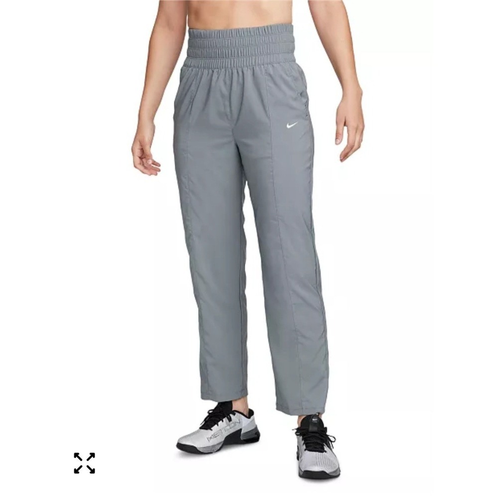 Nike Sportswear Essential High-Rise Woven Pants Smoke Grey Womens XS
